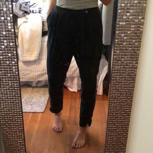 Black tapered dress pants